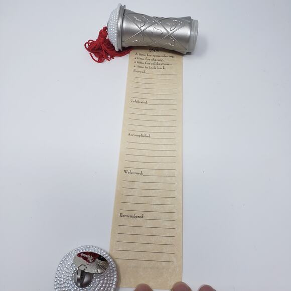 2000 Hallmark Millennium Time Capsule Keepsake Handcrafted Christmas Ornament - Picture 7 of 9